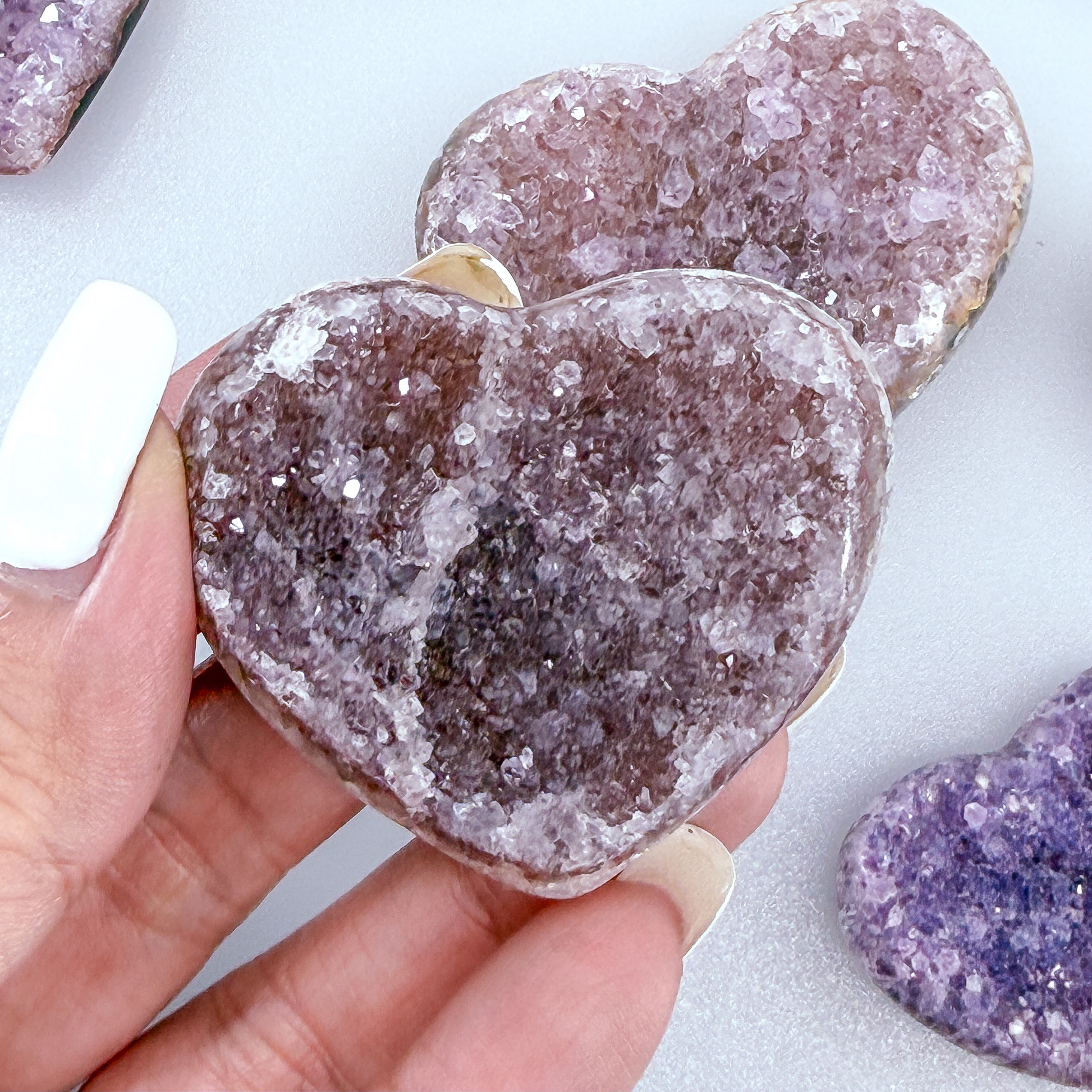 red amethyst mini heart