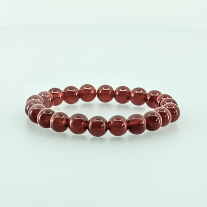 Red Agate Bead Bracelet