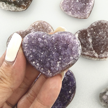 Uruguay 'Rainbow' Amethyst Mini Heart