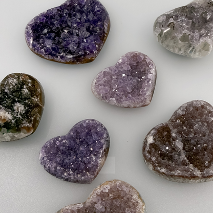 Uruguay 'Rainbow' Amethyst Mini Heart