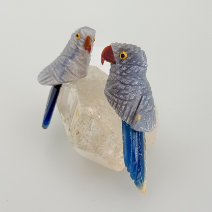 Sodalite x Clear Quartz Bird Carving