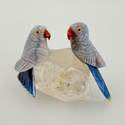 Sodalite x Clear Quartz Bird Carving