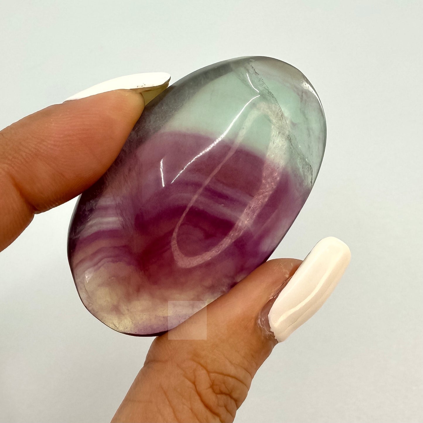 rainbow fluorite palmstone