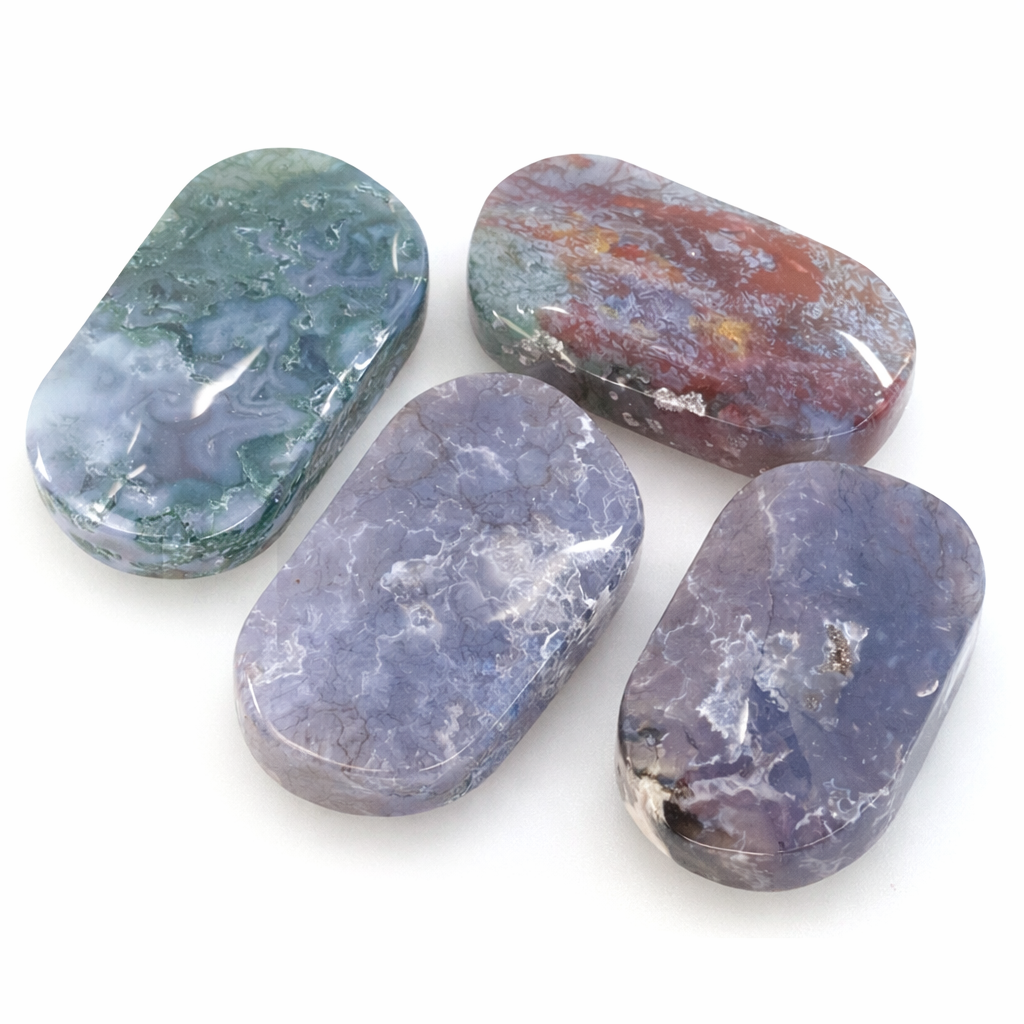 moss agate palm stone