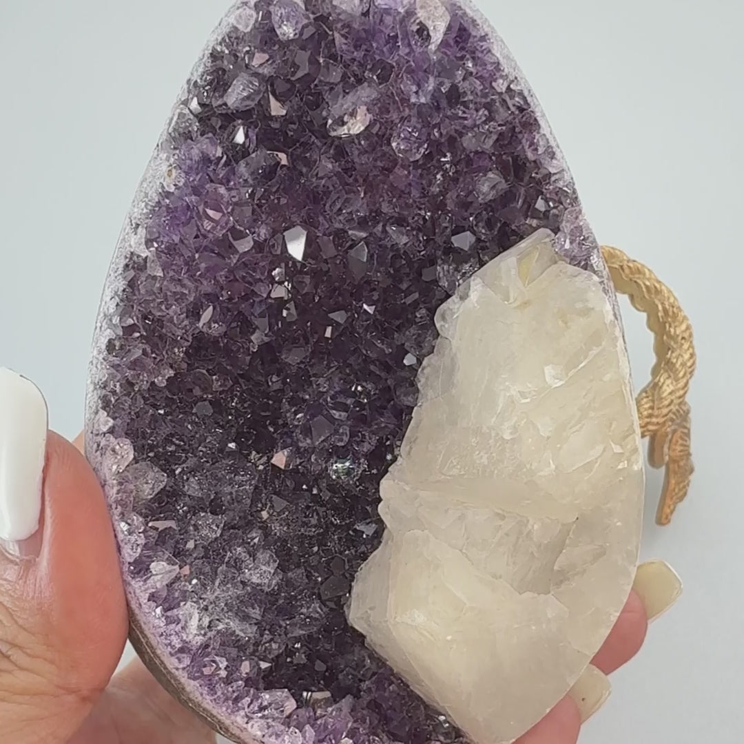 deep violet amethyst egg