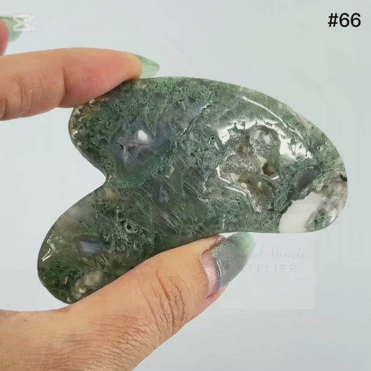 Moss Agate Guasha