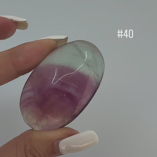 rainbow fluorite palm stone