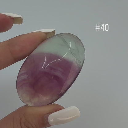 rainbow fluorite palm stone