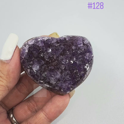uruguay rainbow amethyst heart