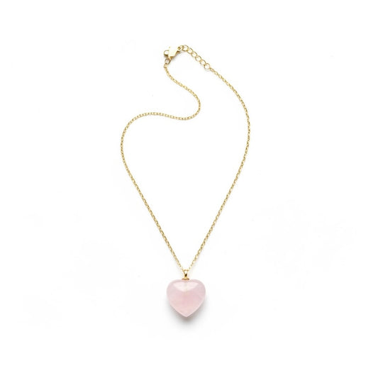 rose quartz necklace 18K gold filled